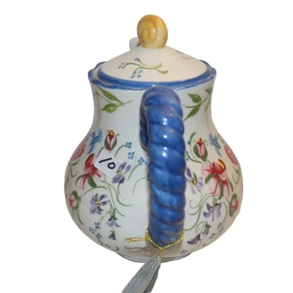 Vintage Pamela Silin-Palmer Art Teapot with Floral and Heart Design